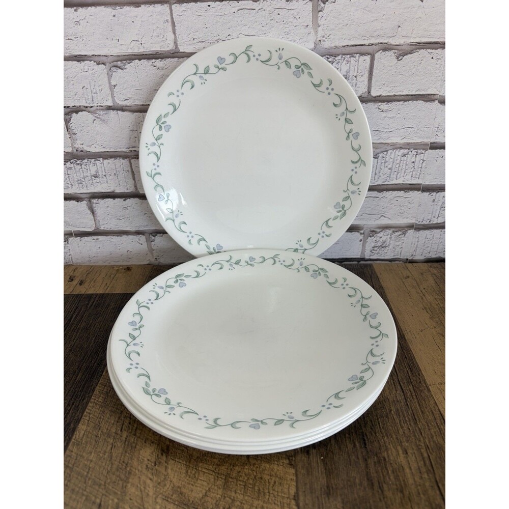 5 Corelle By Corning Country Cottage Dinner Plates 10.25" Hearts Nearly MINT